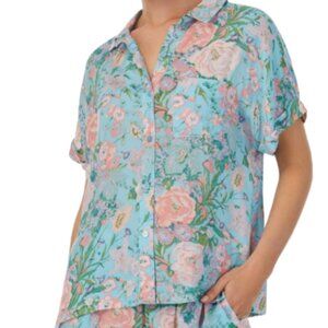 Sanctuary Women's Floral Short-Sleeve Pajama Top NWT S